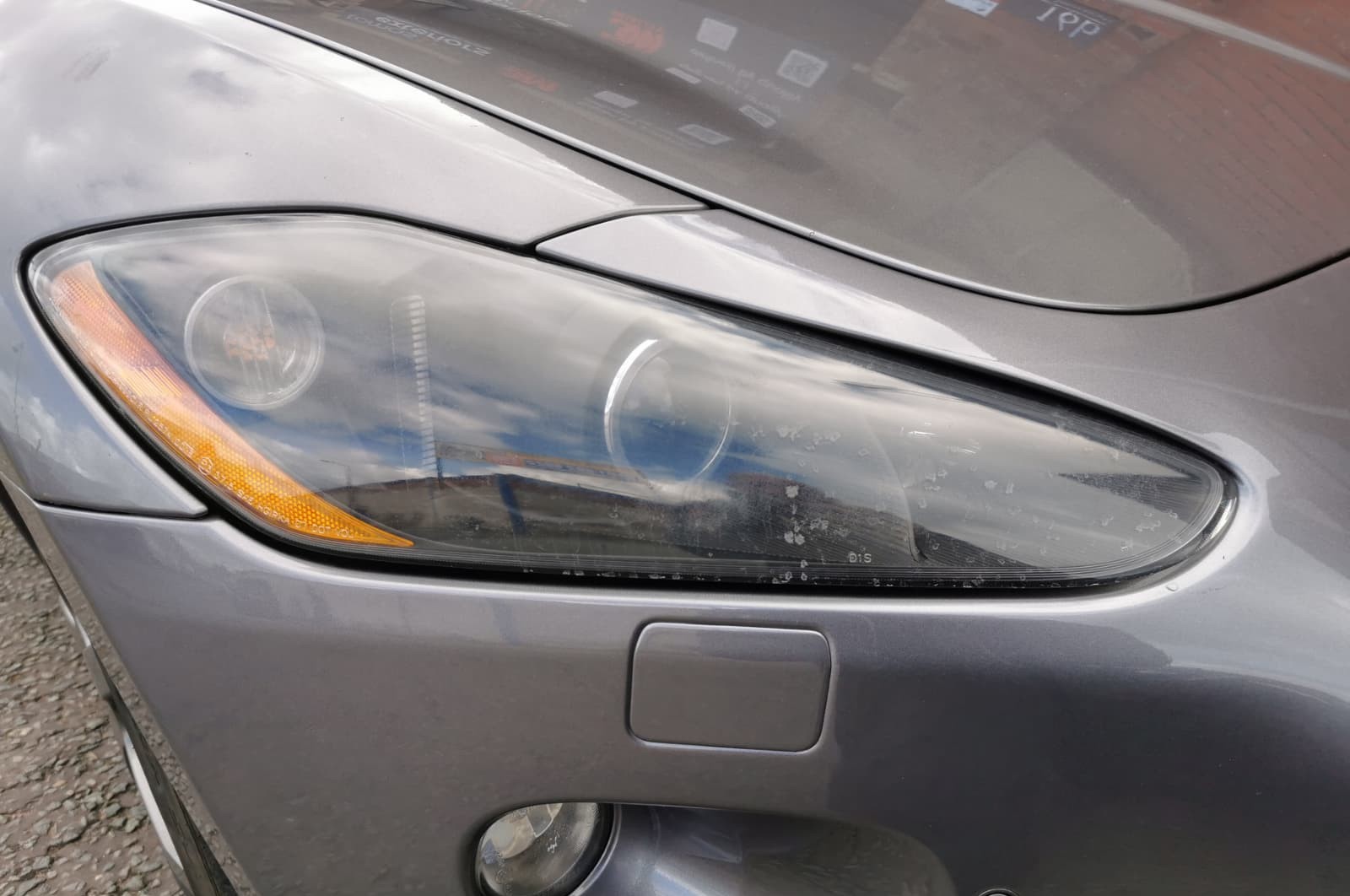 Headlight before restoration